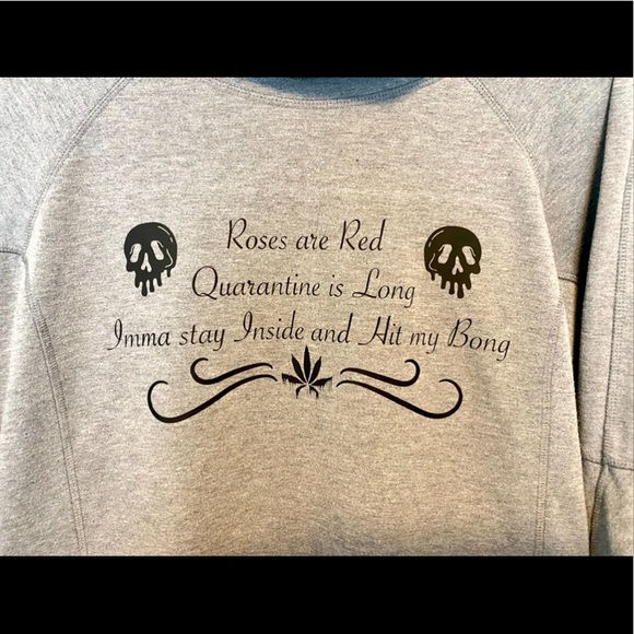 Custom Designed pullover hoodie, size Large, colour Grey - Picture 3 of 4